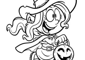 Coloriage Bonbon Gratuit La Fillette Se Déguisant En sorci¨re Pour Ramasser Des Bonbons  