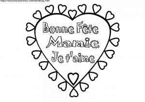 Coloriage Bonne Fete Maman Coeur Coeur Bonne Fête Mamie Coloriage Et En Coleur