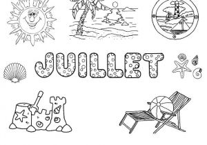 Coloriage Bonnes Vacances D été Coloriage Juillet Bonnes Vacances Ete Dessin