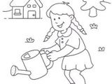 Coloriage Bottes De Pluie Un Gar§on Content D Aller   L école   Colorier