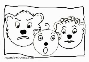Coloriage Boucle D or Et Les 3 Ours à Imprimer Coloriage 3 Ours