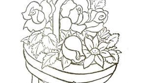 Coloriage Bouquet De Roses Coloriage Panier De Fleurs A Imprimer Gratuit