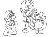 Coloriage Bowser Junior Imprimer Coloriage Mario Vs Bowser