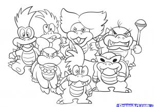 Coloriage Bowser Mario Bowser Jr Drawing at Getdrawings