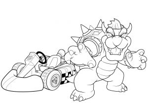 Coloriage Bowser Skelet Coloriage Bowser Squelette