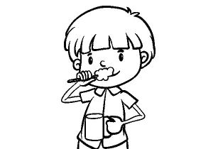 Coloriage Brossage De Dents Coloriage De Brossage Les Dents Pour Colorier Coloritou