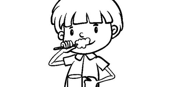 Coloriage Brossage De Dents Coloriage De Brossage Les Dents Pour Colorier Coloritou