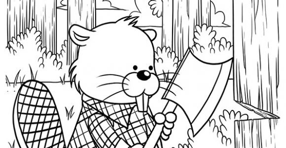 Coloriage Bucheron Coloriage Castor Bucheron Sur Hugolescargot