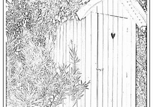 Coloriage Cabane De Jardin Coloriage Un Charmant Petite Coin La Cabane Au Fond Du