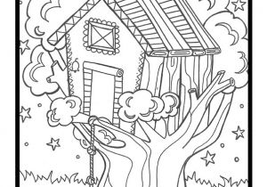 Coloriage Cabane De Jardin Dessin à Colorier D‘une Cabane De Jeux Construite Dans Un