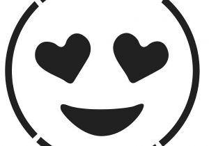Coloriage Caca Emoji Coloriage Laughing Face Emoji Black and White Smiling Face with Hear