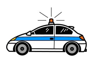 Coloriage Camion De Police Image Voiture De Police