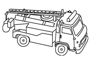Coloriage Camion De Pompier A Imprimer Gratuit Dessin Camion De Pompier En Couleur