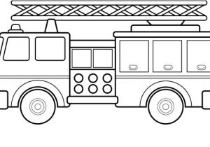 Coloriage Camion De Pompier A Imprimer Gratuit Dessin Camion De Pompier En Couleur