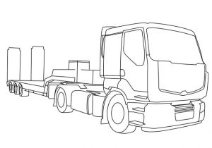 Coloriage Camion Remorque Camion 13 Transport – Coloriages   Imprimer