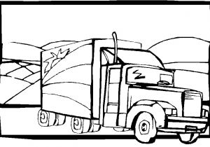 Coloriage Camion Remorque Dessins De Camion   Colorier