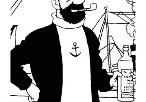Coloriage Capitaine Haddock 92 Dessins De Coloriage Tintin   Imprimer Sur Laguerche Page 2