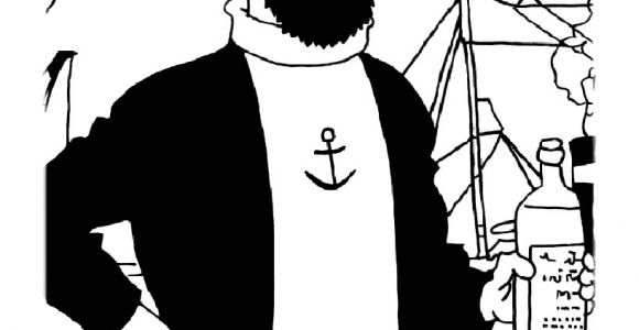 Coloriage Capitaine Haddock 92 Dessins De Coloriage Tintin   Imprimer Sur Laguerche Page 2