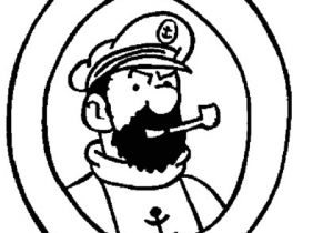 Coloriage Capitaine Haddock Coloriage Capitaine Haddock