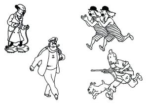 Coloriage Capitaine Haddock Tintin 66 Dessins Animacs Coloriages A Imprimer Coloriage Tintin