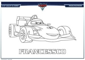 Coloriage Cars Francesco A Imprimer Coloriages Coloriage Gratuit Francesco Cars 2 Fr