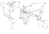 Coloriage Carte Du Monde En Ligne Grande Carte Du Monde Vierge Et Blanche   Pléter