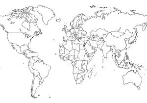 Coloriage Carte Du Monde Gratuit Coloriage Carte Du Monde Mon A Colorier En Ligne Vierge Abicon