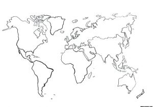 Coloriage Carte Du Monde Gratuit Une Carte Du Monde Mappemonde Vierge Pour La Gacographie A Imprimer