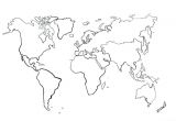 Coloriage Carte Du Monde Vierge Une Carte Du Monde Mappemonde Vierge Pour La Gacographie A Imprimer