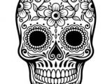 Coloriage Cavalière Black & White Sugar Skull Design Skulls Bones Horns