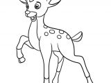 Coloriage Cerf Biche Faon Dessin   Colorier D Un Petit Faon