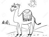 Coloriage Chameau Dans Le Desert Chameau Dans Le Désert Personnage De Dessin Animé Dr´le Vector