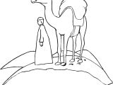 Coloriage Chameau Dans Le Desert Coloriages Chameaux