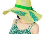 Coloriage Chapeau De Paille Dsstyles Mme Motif De Feuille Instru Peints   La Main Chapeaux Surdimensionnés Vacances De Parasol Chapeaux De Plage Chapeau De Paille