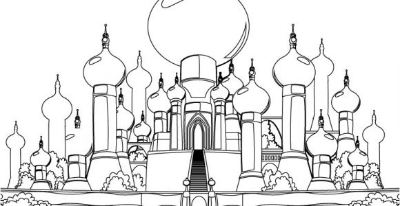 Coloriage Chateau Aladdin Ch¢teau Aladdin Film Disney Classique Jasmine Artherapie