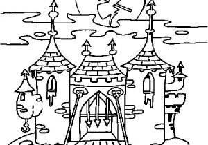 Coloriage Chateau De Princesse à Imprimer Dessin Ch¢teau Hanté A Colorier