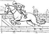 Coloriage Cheval Qui Saute Coloriage De Chevaux En Plein Saut