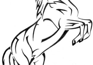Coloriage Cheval Qui Se Cabre Cheval Tribal Cabre Pochoir Adhsif Cheval Stylis Cavalier Et