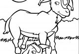 Coloriage Chevre Et Chevreau Coloriage Ch¨vre Chevreau   Imprimer
