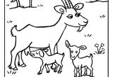 Coloriage Chevre Et Chevreau Dessin   Colorier D Une Maman Ch¨vre Et De Ses Petits Chevreaux