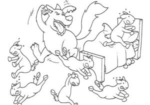 Coloriage Chevre Et Loup Coloriage Le Loup Et Les 7 Chevreaux