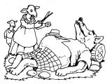 Coloriage Chevre Et Loup Coloriage Le Loup Et Les 7 Chevreaux