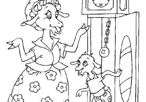 Coloriage Chevre Et Loup Coloriage Le Loup Et Les 7 Chevreaux