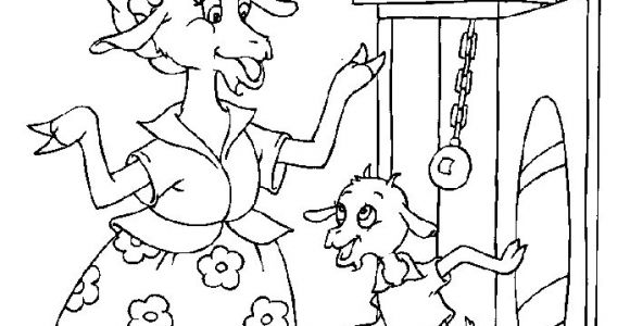 Coloriage Chevre Et Loup Coloriage Le Loup Et Les 7 Chevreaux