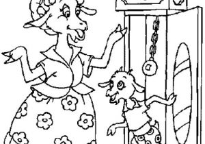 Coloriage Chevre Et Loup Geitjes Mat Conte 7 Chevreaux Loup Pinterest
