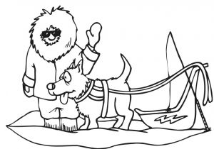 Coloriage Chien De Traineau Traineau à Chien 1 Transport – Coloriages à Imprimer
