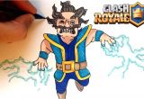 Coloriage Clash Royale Electro sorcier Dessin Electro sorcier Clash Royale