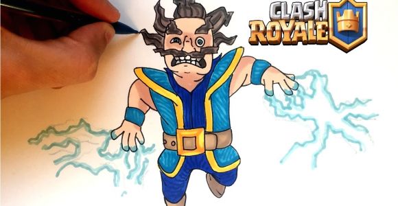 Coloriage Clash Royale Electro sorcier Dessin Electro sorcier Clash Royale