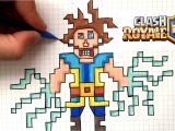 Coloriage Clash Royale Electro sorcier Dessin Electro sorcier Pixel Art Clash Royale