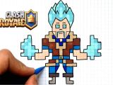 Coloriage Clash Royale sorcier De Glace Dessin sorcier De Glace Pixel Art Clash Royale